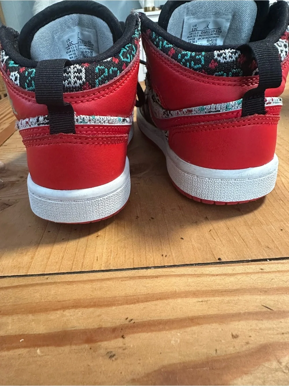 Jordan Kids' Black and White High-Top Sneakers Size 12C